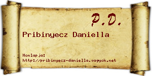 Pribinyecz Daniella névjegykártya